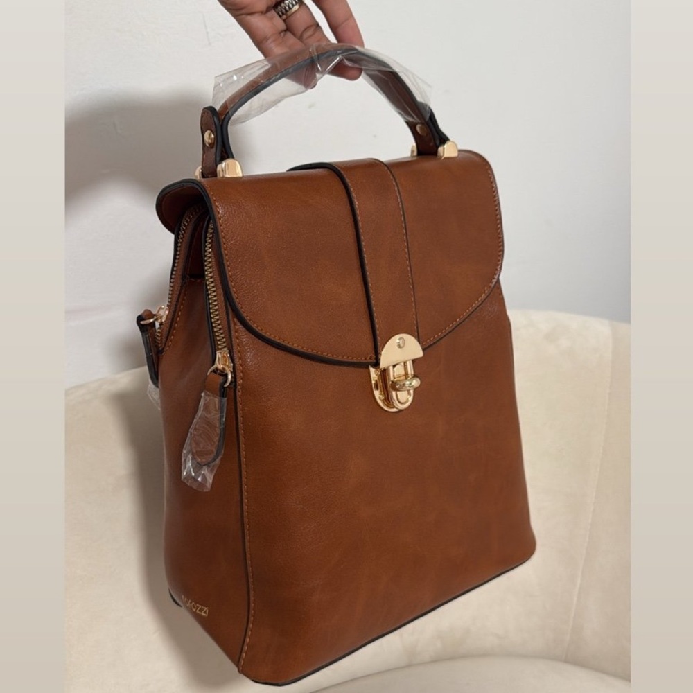 Brown Leather Backpack